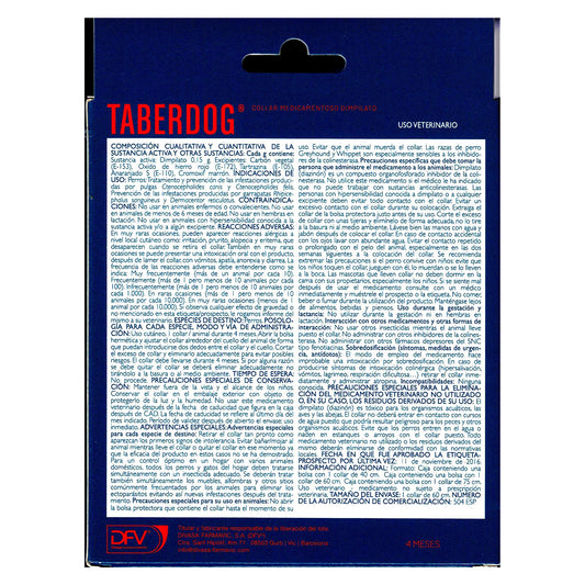 TABERDOG COLLAR DIMPILATO 60cm.