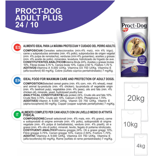 PROCT-DOG ADULT PLUS 20 KG.