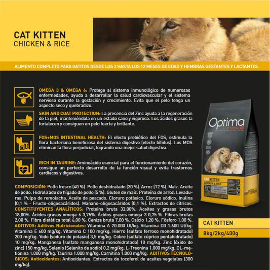OPTIMA NOVA CAT KITTEN 400 GR.