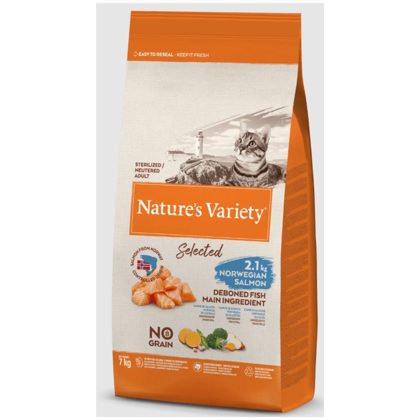 NATURES VARIETY CAT SELECTED STERILIZED SALMON 3 Kg.