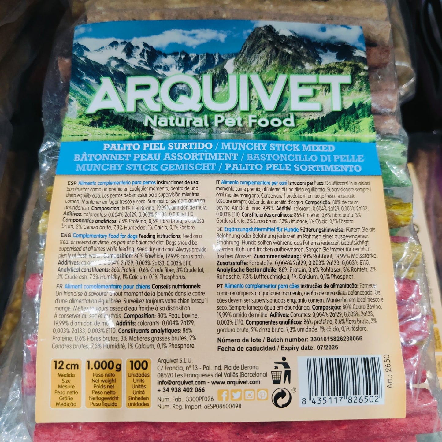 PALITOS MUNCHI 100 UNIDADES 10mm.