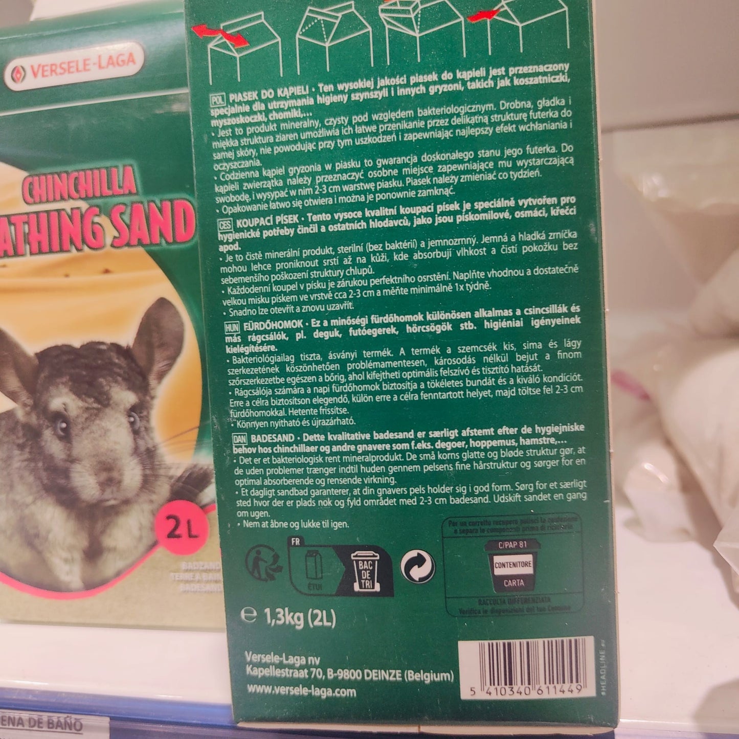 ARENA BAÑO DE CHINCHILLAS 1.3 KG. VERSELE-LAGA