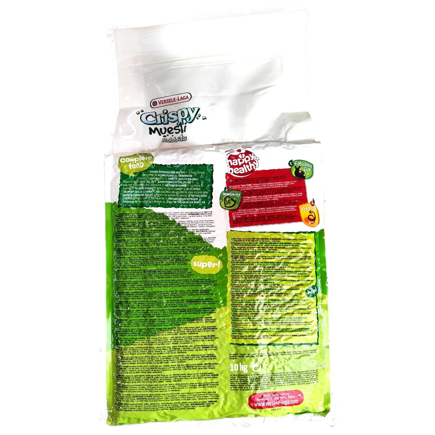 CONEJO CRISPY MUESLI 10 KG. VERSELE-LAGA