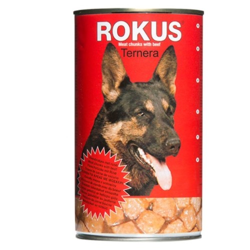 LATA PERROS TERNERA 1240gr.ROKUS