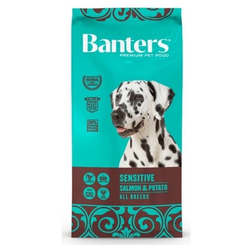 BANTERS DOG SENSITIVE SALMON&POTATO 15 KG.