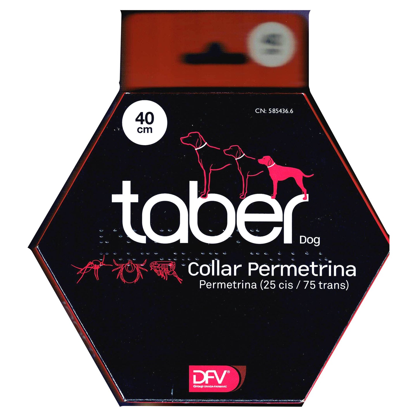 TABERDOG COLLAR PERMETRINA 40 cm.