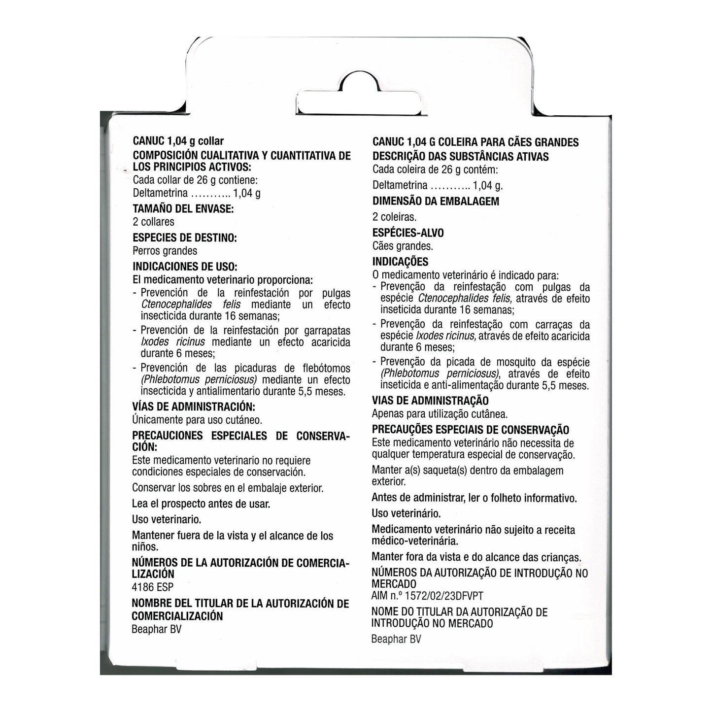 CANUC Collar Deltametrina 2 uds.de 48cm.