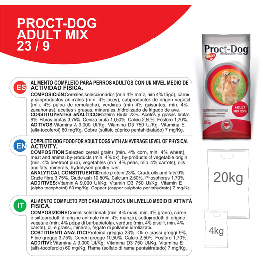 PROCT-DOG ADULT MIX  20 KG.