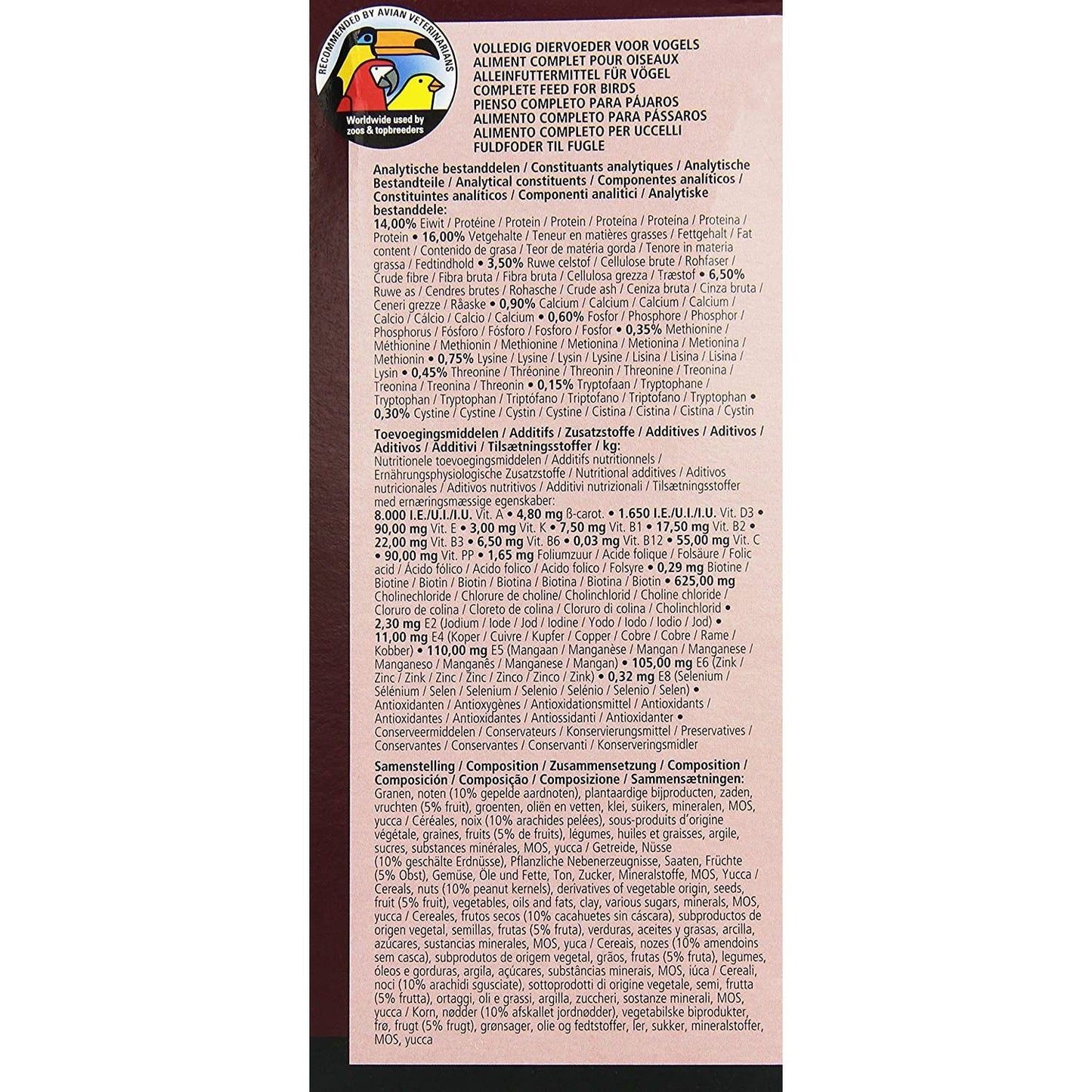 NUTRIBIRD G14 ORIGINAL 1KG. VERSLE-LAGA