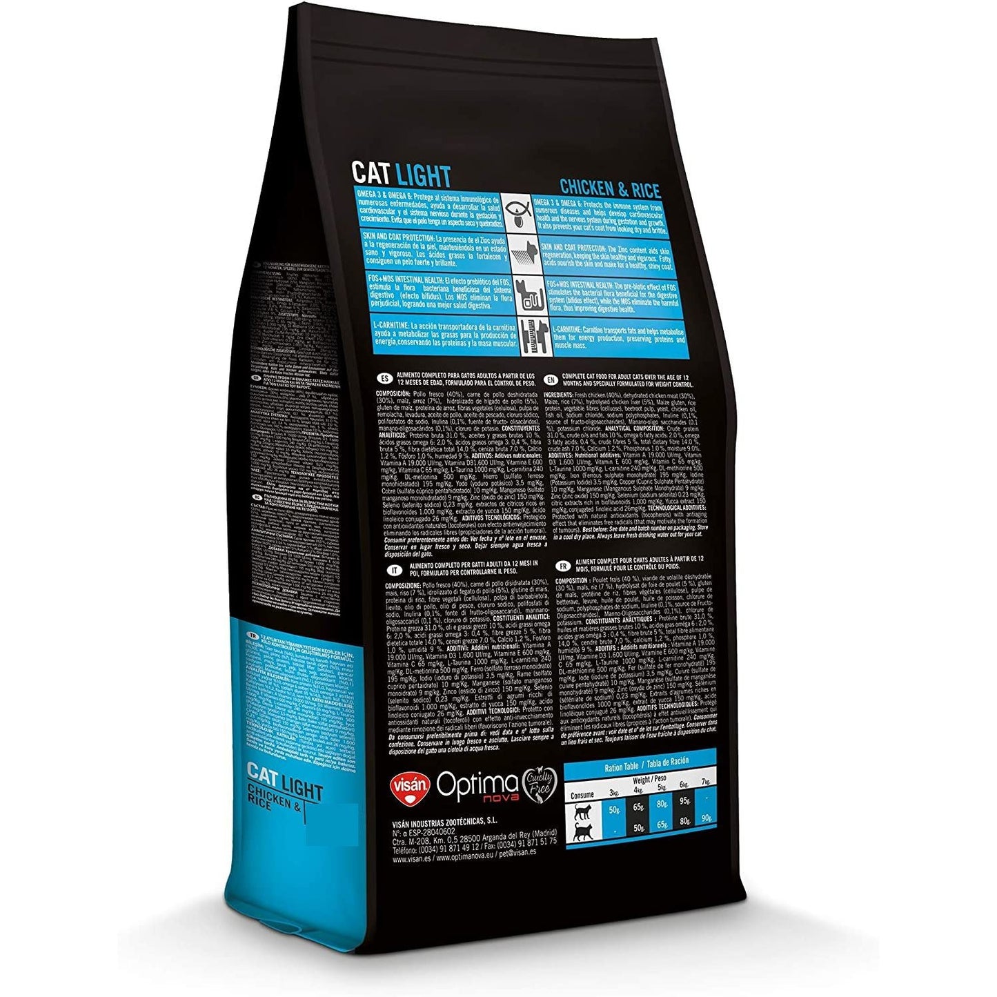 OPTIMA NOVA CAT LIGHT 8 KG.