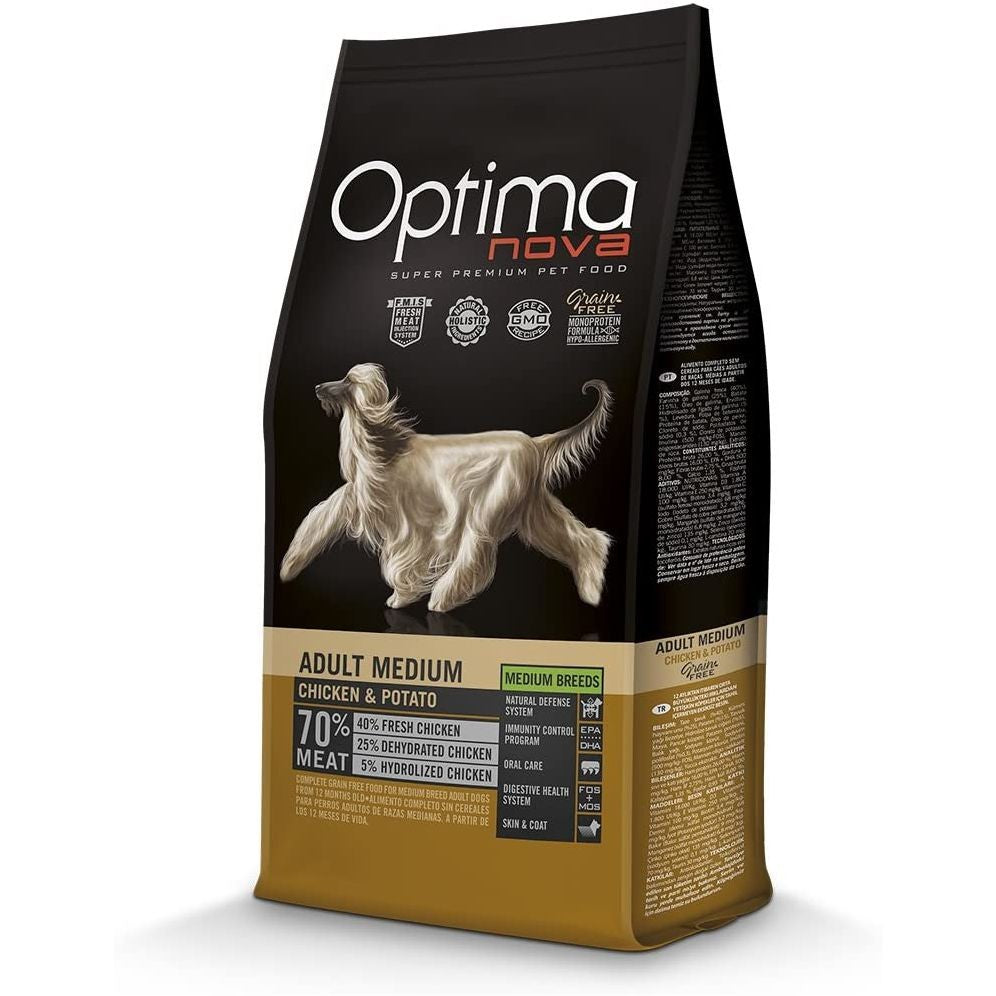 OPTIMA NOVA ADULT MEDIUM CHICKEN POTATO 2 KG.