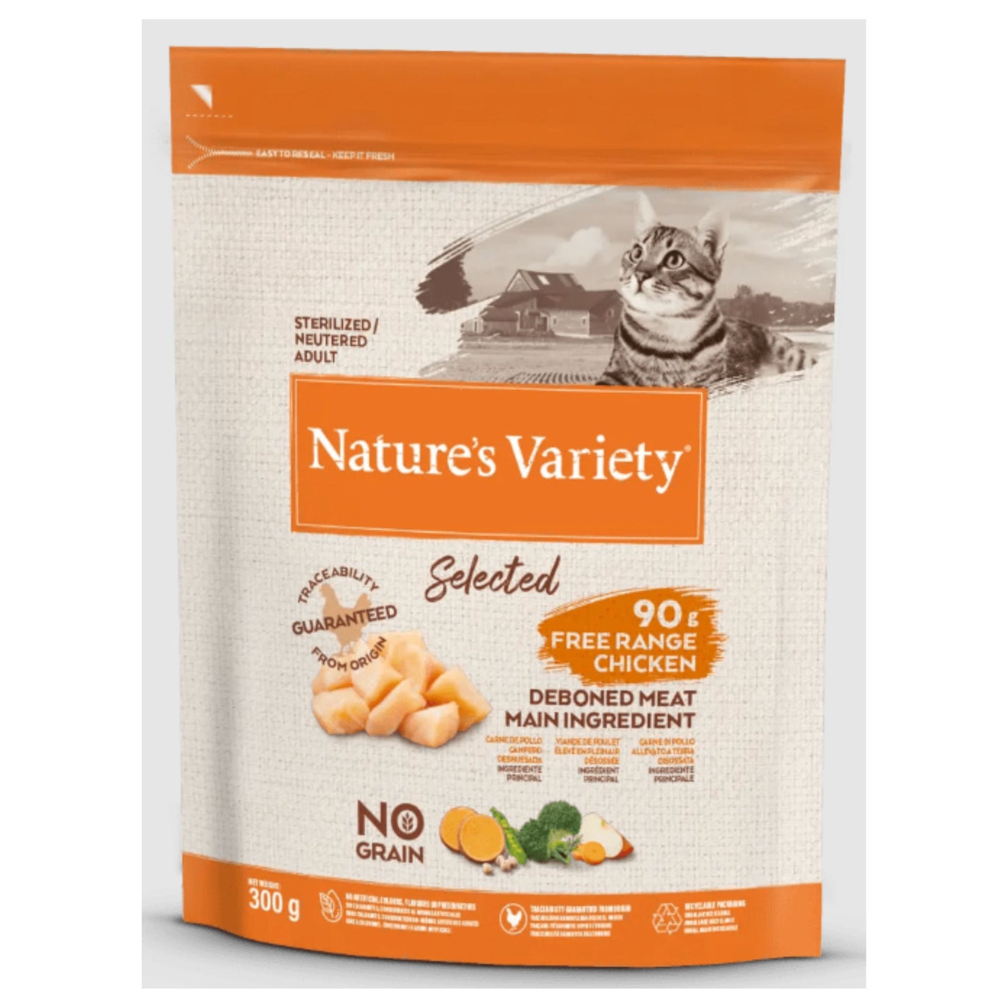 NATURES VARIETY CAT NO GRAIN STERILI POLLO 3 Kg