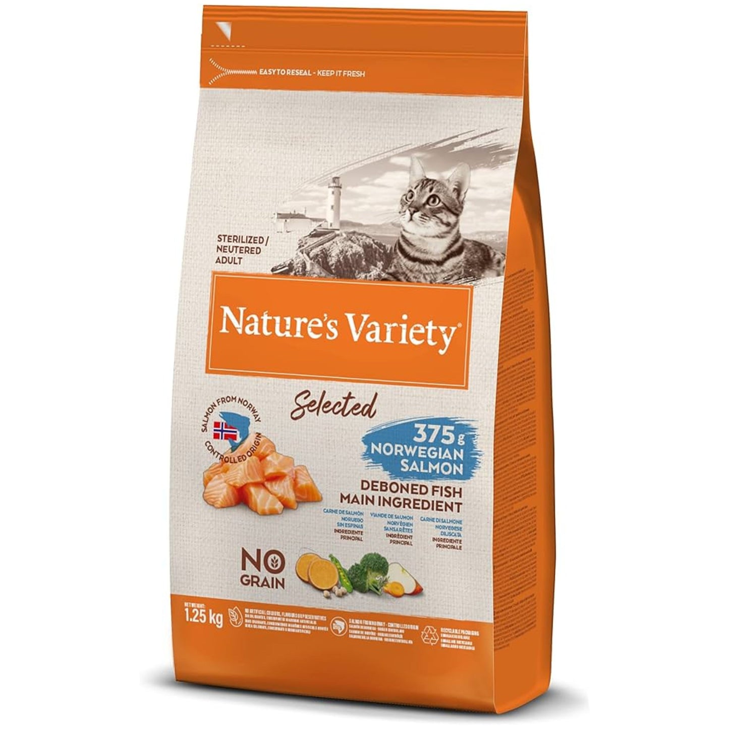 NATURES VARIETY CAT SELECTED STERILI SALMON 1.25Kg