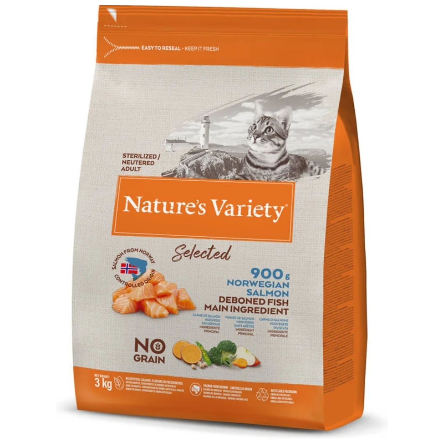 NATURES VARIETY CAT SELECTED STERILI SALMON 1.25Kg