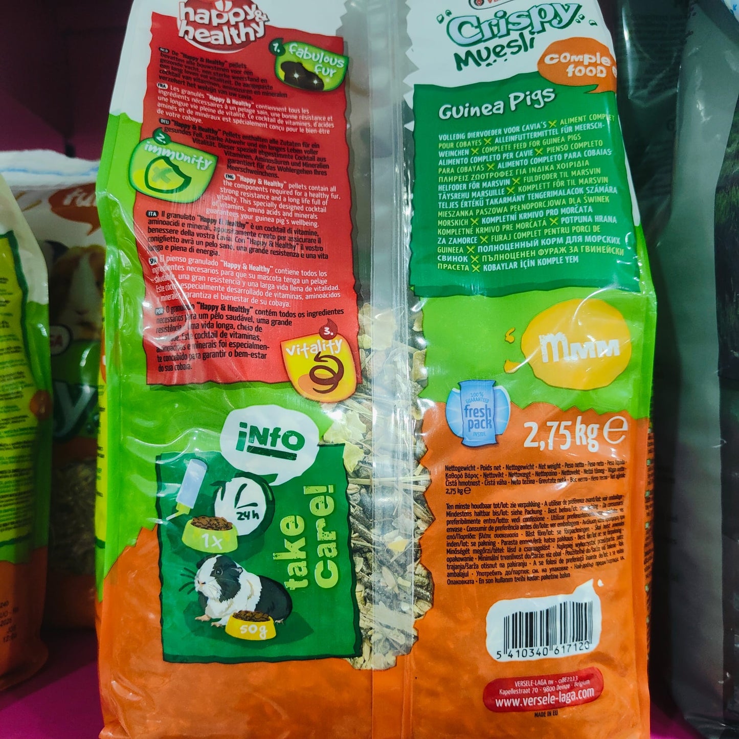 COBAYA CRISPY MUESLI 10 KG. VERSELE-LAGA