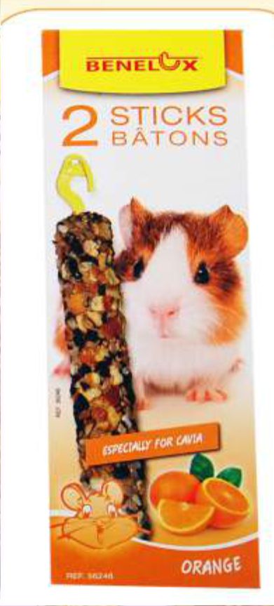 BARRITAS COBAYAS C/NARANJA 2uds.x55 gr.Benelux