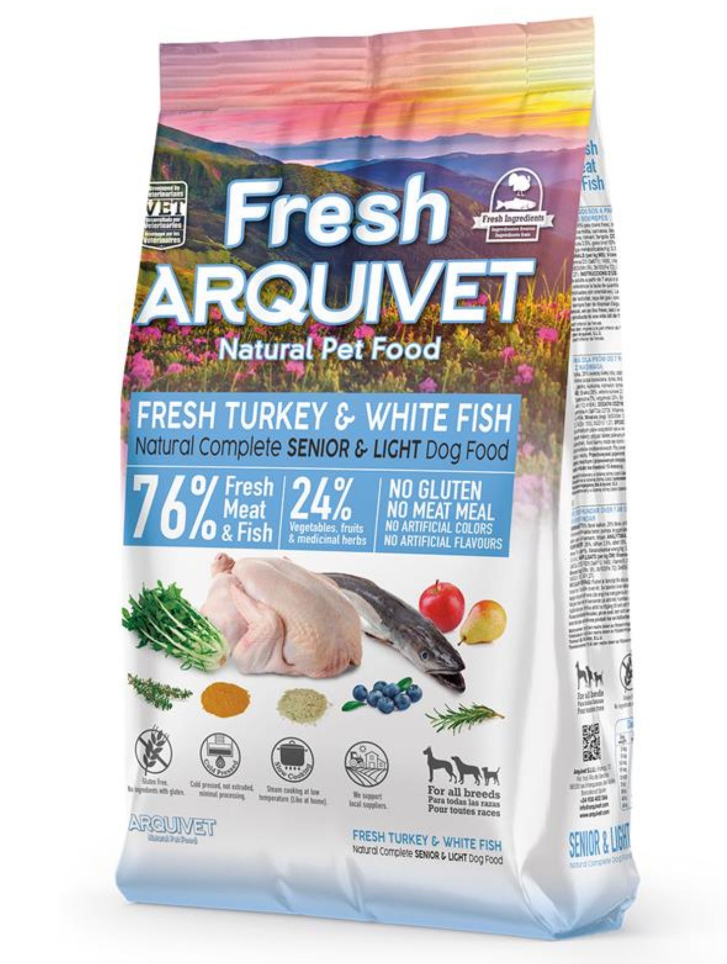 Arquivet Fresh SENIOR Light Pavo & White Fish 10 Kg.