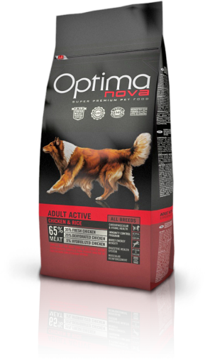 OPTIMA NOVA ADULT ACTIVE POLLO ARROZ 12 KG.